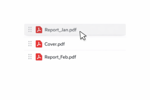 Dragging a file in file manager