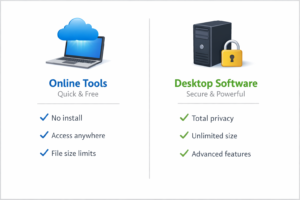 Online tools vs desktop software comparison