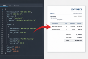 Transforming JSON to PDF invoice